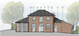 Proposed front elevation of stable block